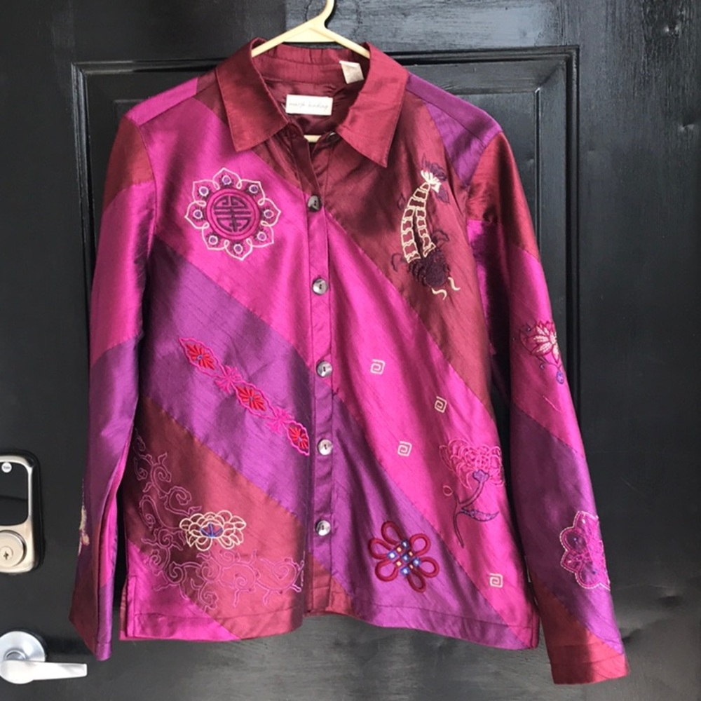 Awesome Asian shirt/jacket by Marsh Landing. Sz M